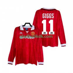 Hjemmebane Trøje Manchester United GIGGS 11 Retro 1992 1994 L/Æ Mænd
