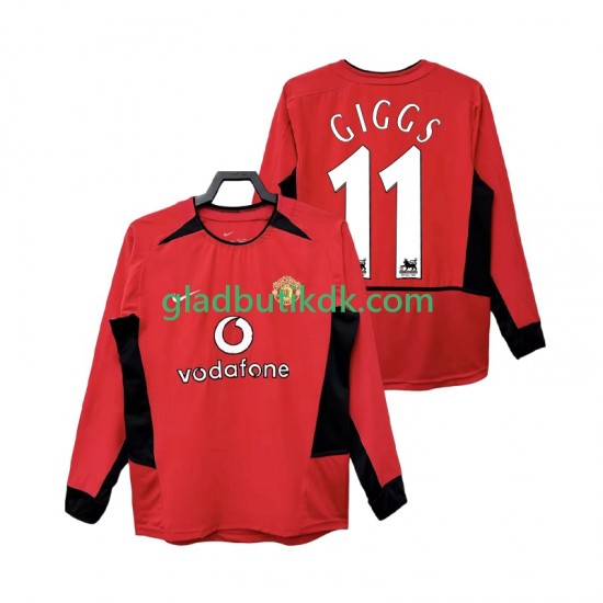 Hjemmebane Trøje Manchester United GIGGS 11 Retro 2002 2004 L/Æ Mænd