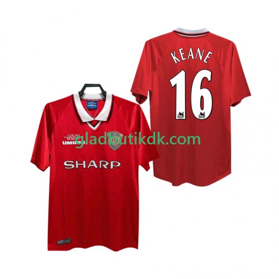 Hjemmebane Trøje Manchester United Keane 16 Retro 1999 2000 K/Æ Mænd