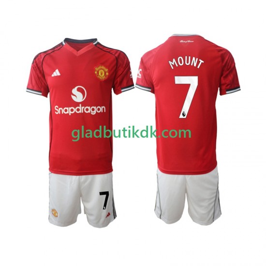 Hjemmebane Trøje Manchester United Mason Mount 7 2025-2026 K/Æ Børn(+Shorts)
