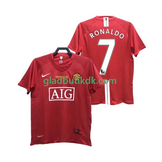 Hjemmebane Trøje Manchester United RONALDO 7 Retro 2007 2008 K/Æ Mænd