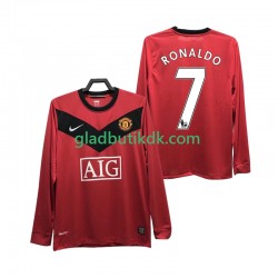 Hjemmebane Trøje Manchester United RONALDO 7 Retro 2009 2010 L/Æ Mænd