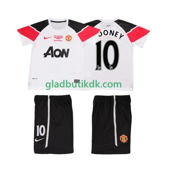 3. Valg Trøje Manchester United ROONEY 10 Retro Champions League 2011 2012 K/Æ Børn(+Shorts)