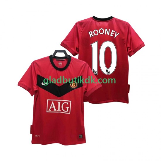 Hjemmebane Trøje Manchester United ROONEY 10 Retro 2009 2010 K/Æ Mænd
