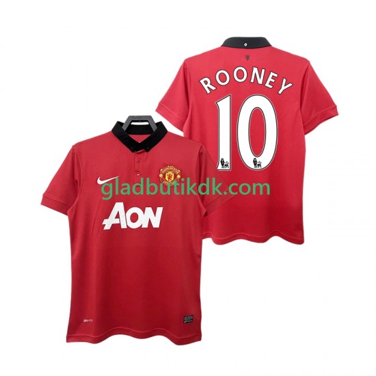 Hjemmebane Trøje Manchester United ROONEY 10 Retro 2013 2014 K/Æ Mænd