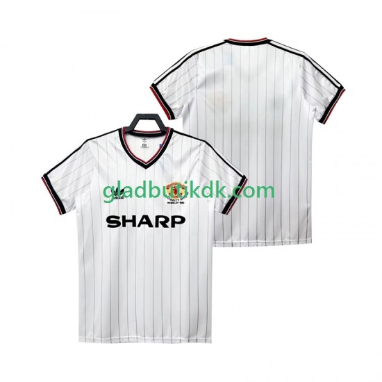 Udebane Trøje Manchester United Retro 1983 1984 K/Æ Mænd
