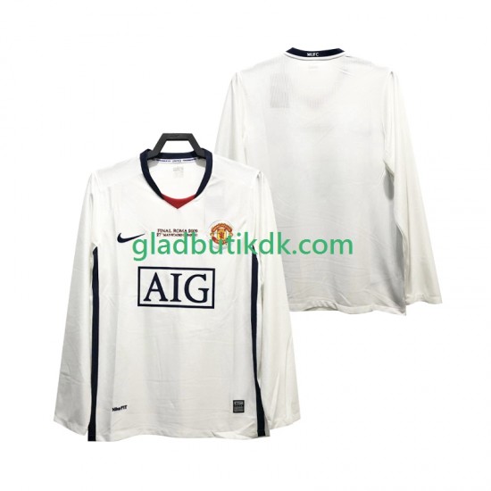 Udebane Trøje Manchester United Retro Champions League 2008 2009 L/Æ Mænd