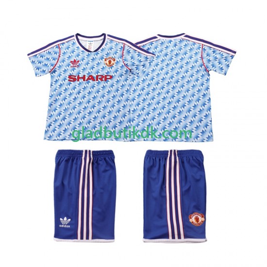 Udebane Trøje Manchester United Retro 1990 1992 K/Æ Børn(+Shorts)