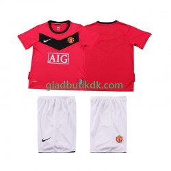 Hjemmebane Trøje Manchester United Retro 2009 2010 K/Æ Børn(+Shorts)