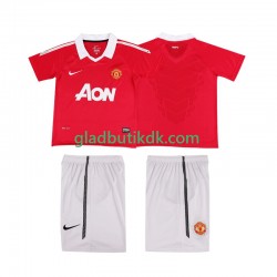 Hjemmebane Trøje Manchester United Retro 2010 2011 K/Æ Børn(+Shorts)