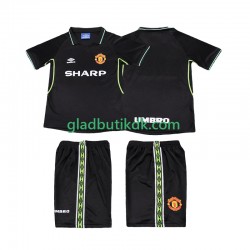 3. Valg Trøje Manchester United Retro 1998 1999 K/Æ Børn(+Shorts)