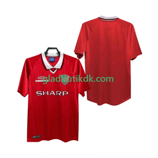 Hjemmebane Trøje Manchester United Retro 1999 2000 K/Æ Mænd