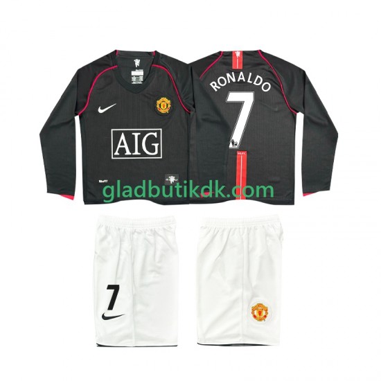 Udebane Trøje Manchester United Ronaldo 7 Retro 2007 2008 L/Æ Børn(+Shorts)