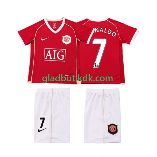 Hjemmebane Trøje Manchester United Ronaldo 7 Retro 2006 2007 K/Æ Børn(+Shorts)