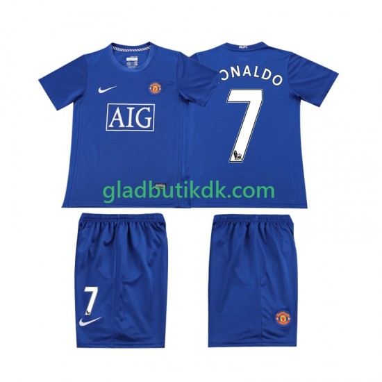 3. Valg Trøje Manchester United Ronaldo 7 Retro 2008 2009 K/Æ Børn(+Shorts)