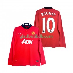 Hjemmebane Trøje Manchester United Rooney 10 Retro 2013 2014 L/Æ Mænd