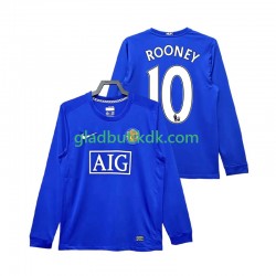 3. Valg Trøje Manchester United Rooney 10 Retro 2008 2009 L/Æ Mænd