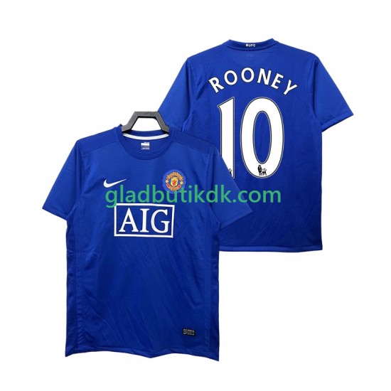 3. Valg Trøje Manchester United Rooney 10 Retro 2008 2009 K/Æ Mænd