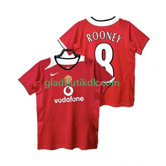 Hjemmebane Trøje Manchester United Rooney 8 Retro 2005 2006 K/Æ Mænd