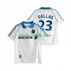 Hjemmebane Trøje Olympique de Marseille Gallas 23 Retro 1998 1999 K/Æ Mænd