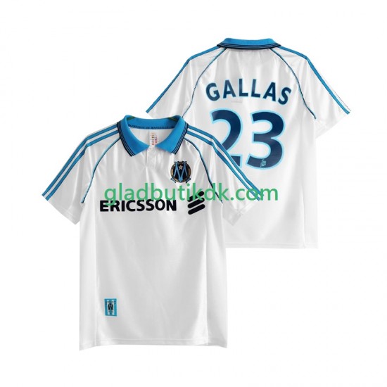 Hjemmebane Trøje Olympique de Marseille Gallas 23 Retro 1998 1999 K/Æ Mænd