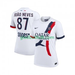 Udebane Trøje Paris Saint-Germain Joao Neves 87 2025-2026 K/Æ Mænd