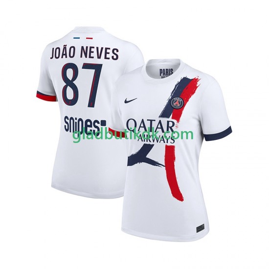 Udebane Trøje Paris Saint-Germain Joao Neves 87 2025-2026 K/Æ Mænd