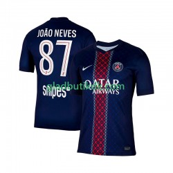 Hjemmebane Trøje Paris Saint-Germain Joao Neves 87 2025-2026 K/Æ Mænd