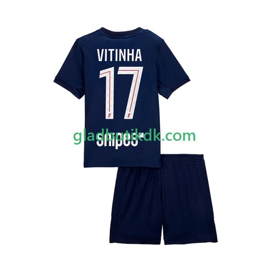 Hjemmebane Trøje Paris Saint-Germain Vitinha 17 2025-2026 K/Æ Børn(+Shorts)