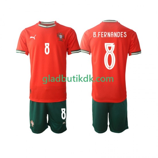 Hjemmebane Trøje Portugal Bruno Fernandes 8 2025-2026 K/Æ Børn(+Shorts)