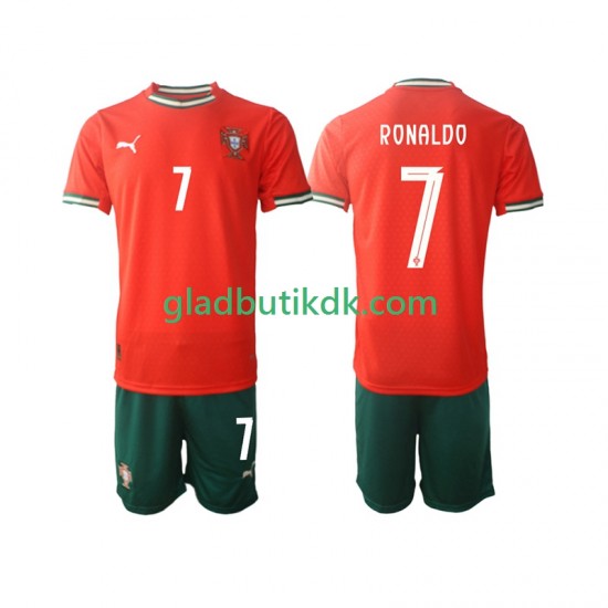 Hjemmebane Trøje Portugal Cristiano Ronaldo 7 2025 K/Æ Børn(+Shorts)