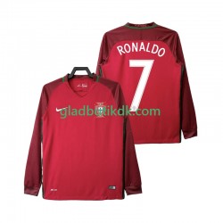 Hjemmebane Trøje Portugal Cristiano Ronaldo 7 Retro 2016 L/Æ Mænd