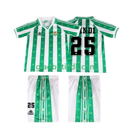 Hjemmebane Trøje Real Betis FINIDI 25 Retro 1996 1997 K/Æ Børn(+Shorts)