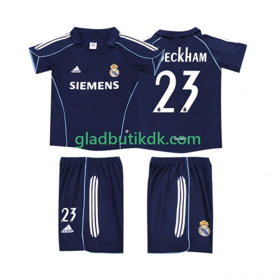 Udebane Trøje Real Madrid BECKHAM 23 Retro 2005 2006 K/Æ Børn(+Shorts)