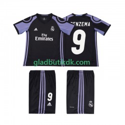 3. Valg Trøje Real Madrid BENZEMA 9 Retro 2016 2017 K/Æ Børn(+Shorts)