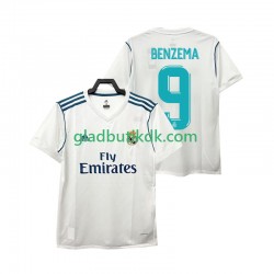 Hjemmebane Trøje Real Madrid BENZEMA 9 Retro 2017 2018 K/Æ Mænd