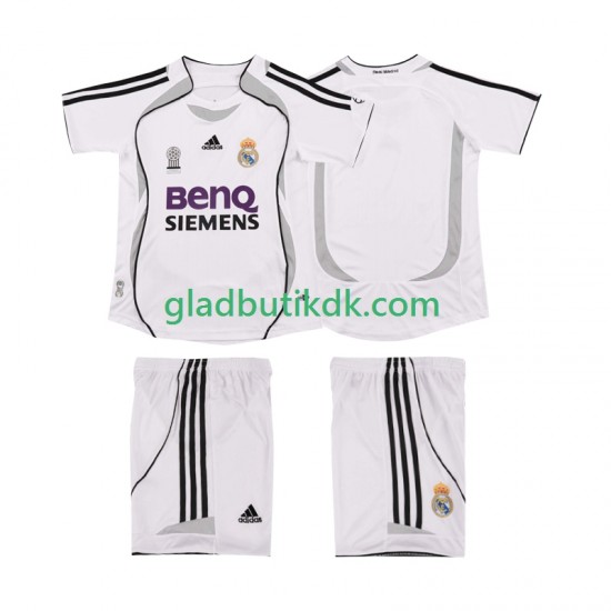 Hjemmebane Trøje Real Madrid Retro 2006 2007 K/Æ Børn(+Shorts)