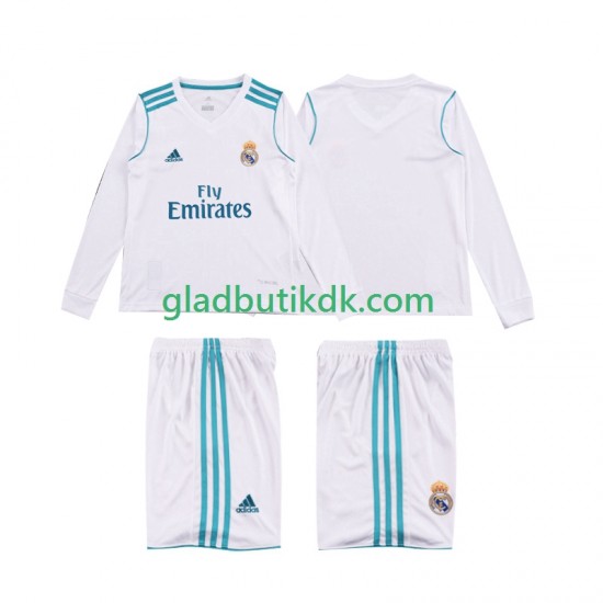 Hjemmebane Trøje Real Madrid Retro 2017 2018 L/Æ Børn(+Shorts)