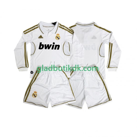 Hjemmebane Trøje Real Madrid Retro 2011 2012 L/Æ Børn(+Shorts)