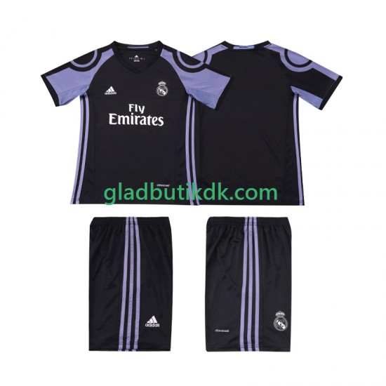 3. Valg Trøje Real Madrid Retro 2016 2017 K/Æ Børn(+Shorts)