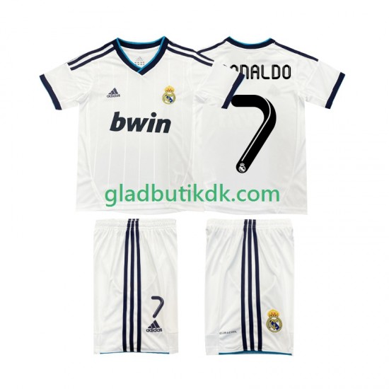 Hjemmebane Trøje Real Madrid Cristiano Ronaldo 7 Retro 2012 2013 K/Æ Børn(+Shorts)