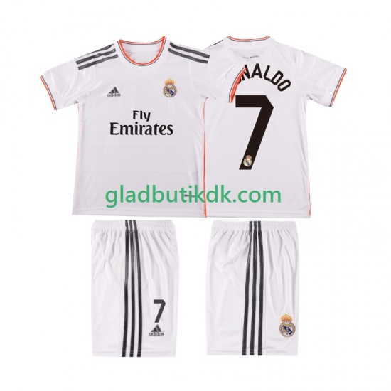 Hjemmebane Trøje Real Madrid Cristiano Ronaldo 7 Retro 2013 2014 K/Æ Børn(+Shorts)