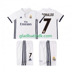 Hjemmebane Trøje Real Madrid Cristiano Ronaldo 7 Retro 2016 2017 K/Æ Børn(+Shorts)