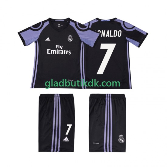 3. Valg Trøje Real Madrid Cristiano Ronaldo 7 Retro 2016 2017 K/Æ Børn(+Shorts)