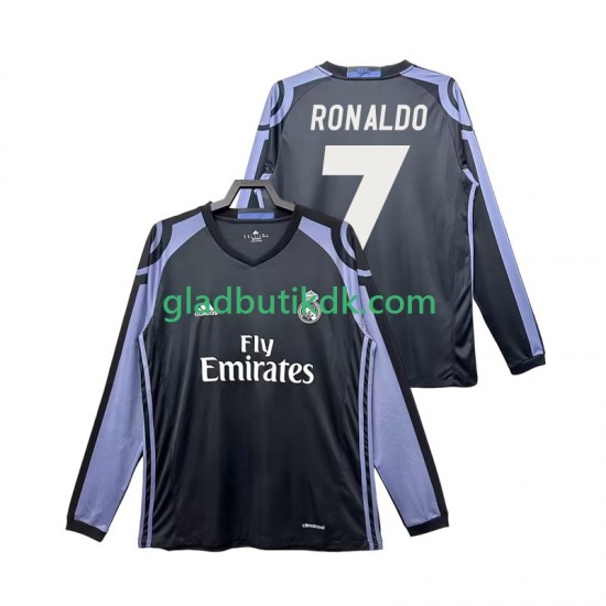 3. Valg Trøje Real Madrid Cristiano Ronaldo 7 Retro 2016 2017 L/Æ Mænd