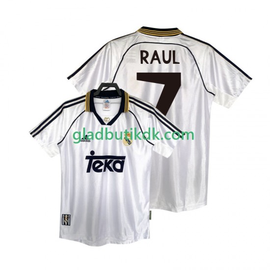 Hjemmebane Trøje Real Madrid RAUL 7 Retro 1998 2000 K/Æ Mænd