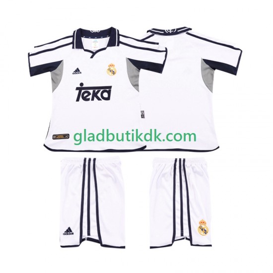 Hjemmebane Trøje Real Madrid Retro 2001 2002 K/Æ Børn(+Shorts)