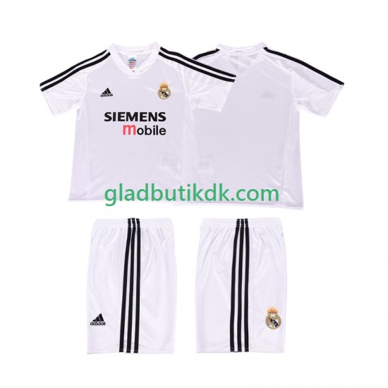 Hjemmebane Trøje Real Madrid Retro 2004 20025 K/Æ Børn(+Shorts)