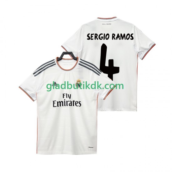 Hjemmebane Trøje Real Madrid SERGIO RAMOS 4 Retro 2013 2014 K/Æ Mænd