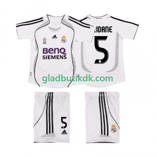 Hjemmebane Trøje Real Madrid ZIDANE 5 Retro 2006 2007 K/Æ Børn(+Shorts)